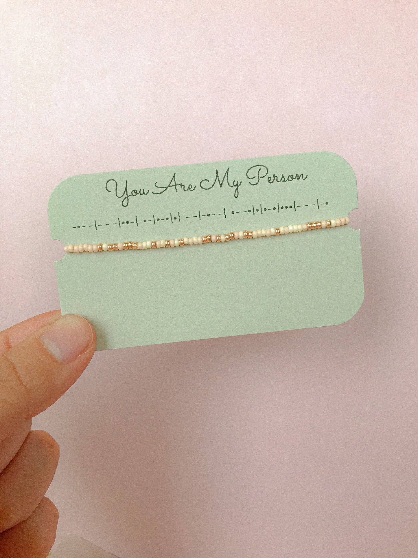 You Are My Person Morse Code Bracelet