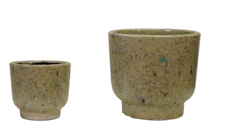 Artisan Ivory Cache Terra-cotta Planters, Set of 2