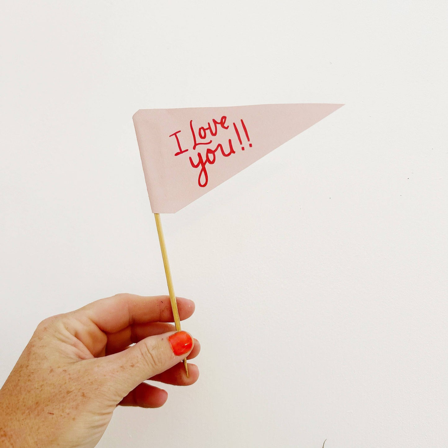 I love you paper flag