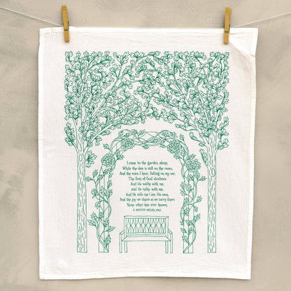 In The Garden Gospel Song Hymn Tea Towel