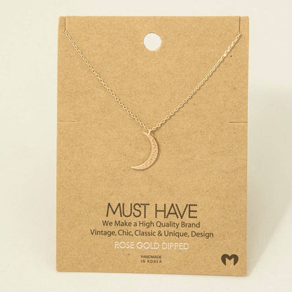 Crescent Pendant Necklace