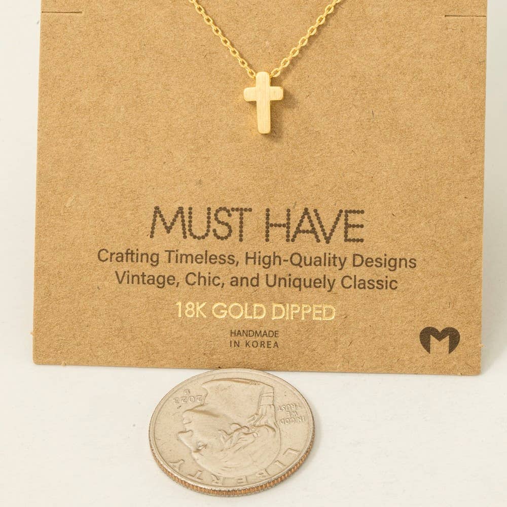 Dainty Mini Cross Pendant Necklace