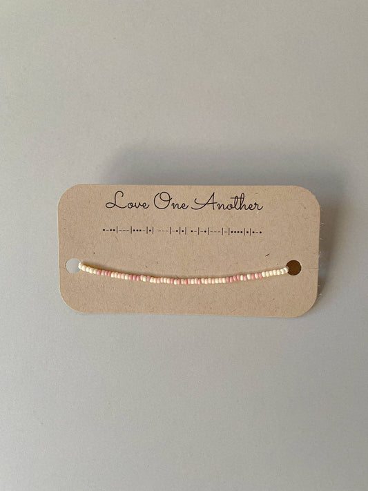 Love One Another Morse Code Bracelet