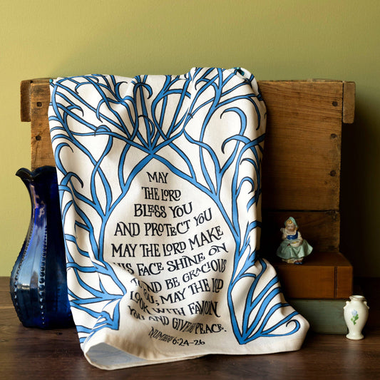 The Blessing Scripture Tea Towel  – Full Color-ESV