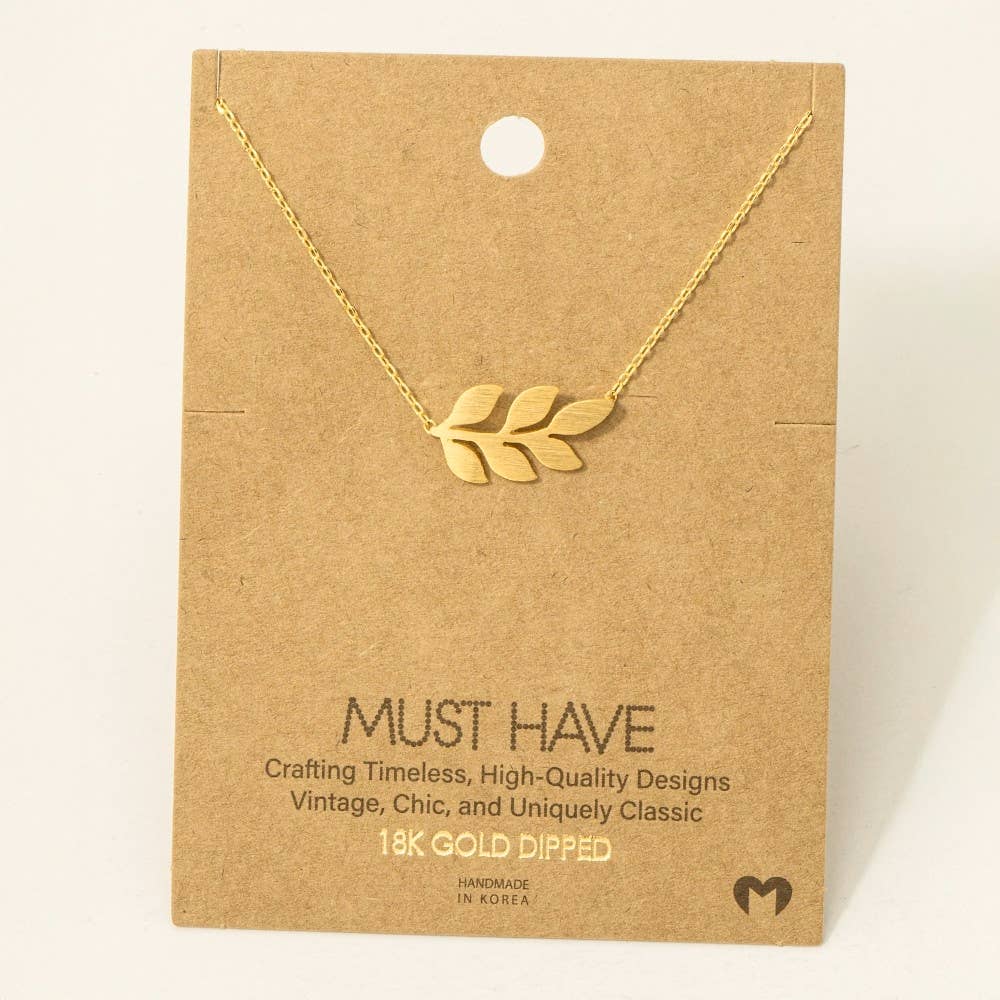 Dainty Leaf Pendant Necklace