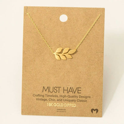 Dainty Leaf Pendant Necklace