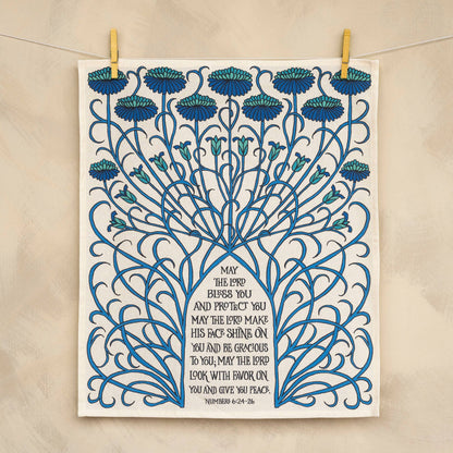 The Blessing Scripture Tea Towel  – Full Color-ESV