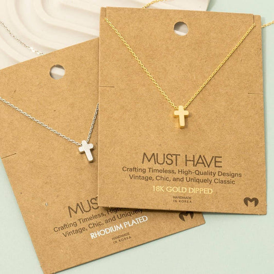 Dainty Mini Cross Pendant Necklace