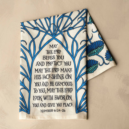 The Blessing Scripture Tea Towel  – Full Color-ESV