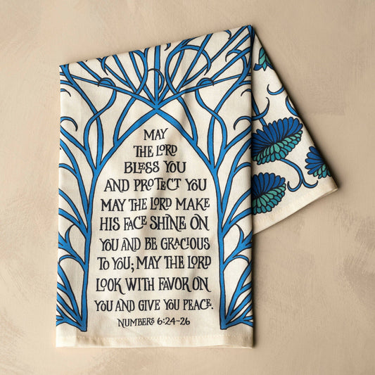 The Blessing Scripture Tea Towel  – Full Color-ESV