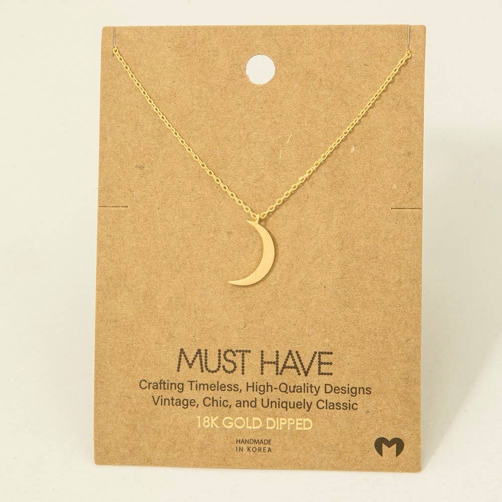 Crescent Pendant Necklace