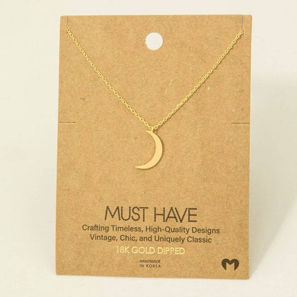 Crescent Pendant Necklace