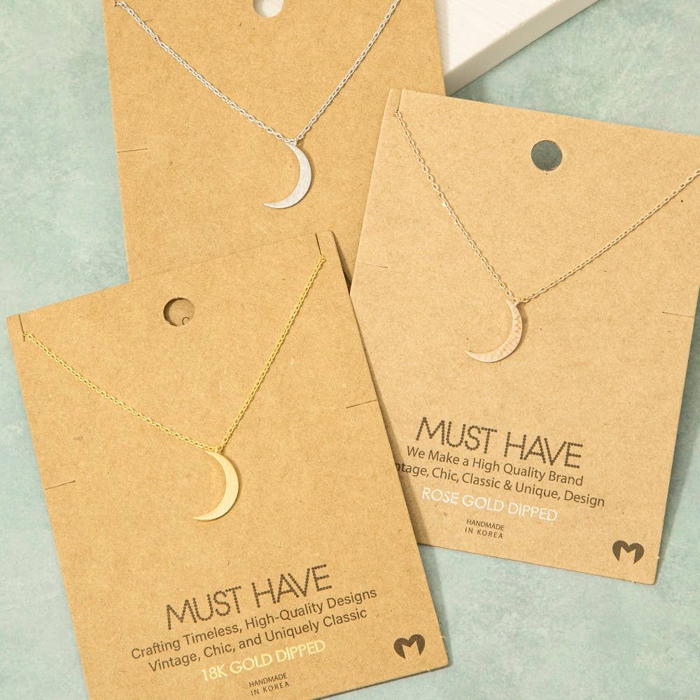 Crescent Pendant Necklace