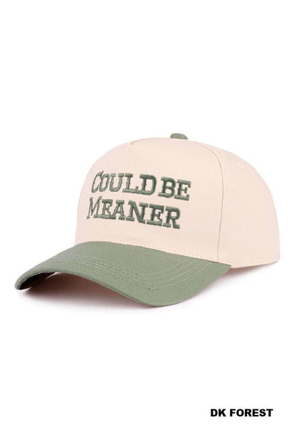 Could Be Meaner Two Tone Cotton Cap