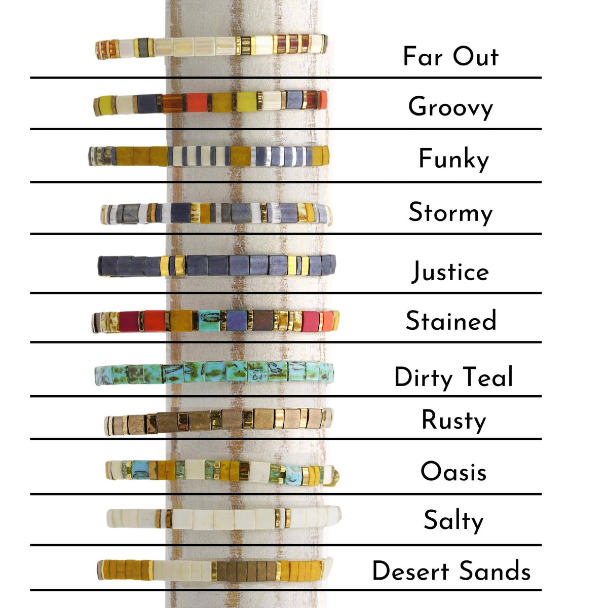 RETRO SUNSET - Tila Bead Bracelets