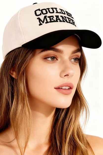 Could Be Meaner Two Tone Cotton Cap