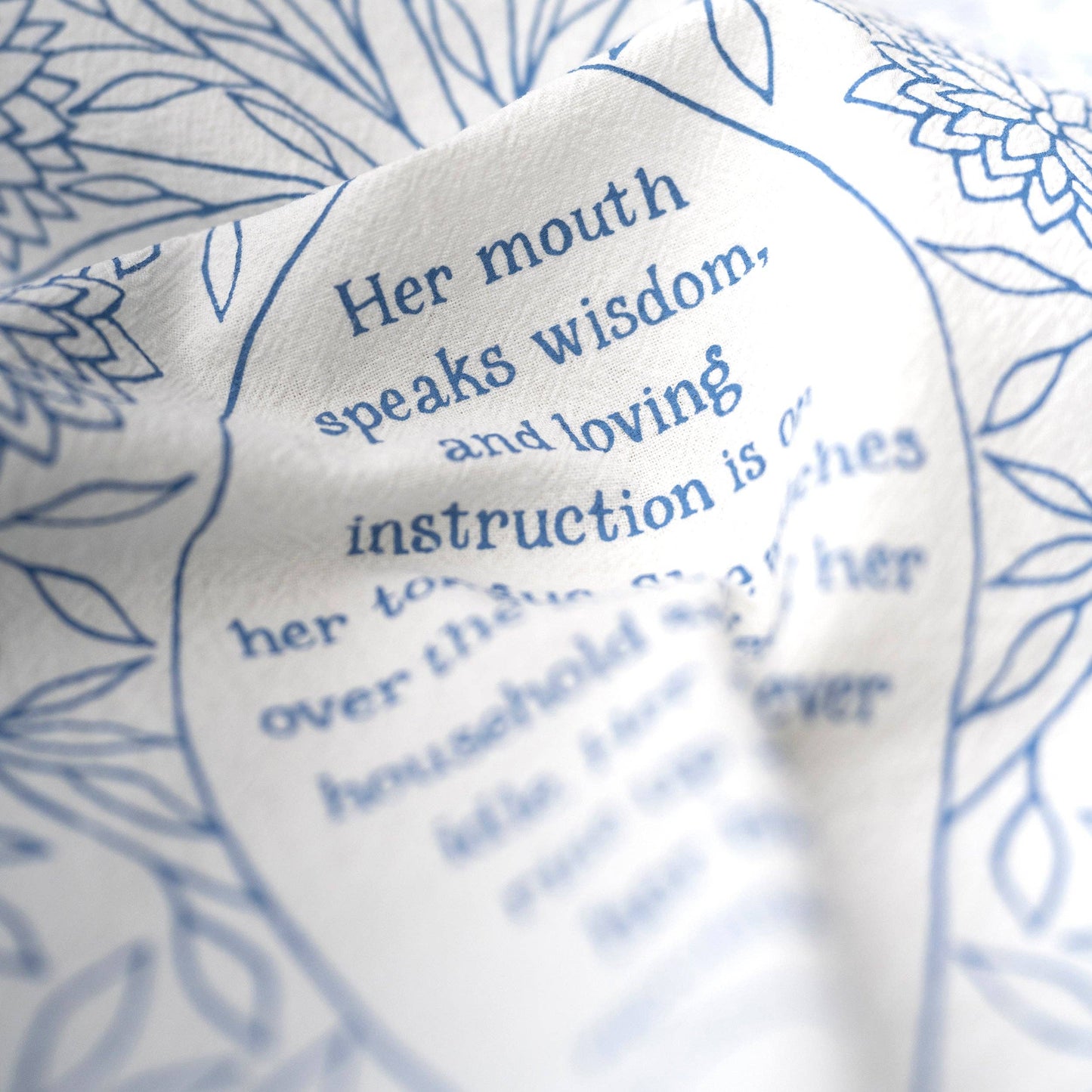 Call Her Blessed Scripture Tea Towel — Proverbs 31