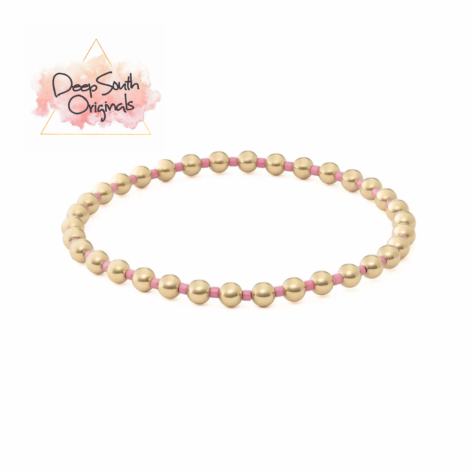 Chloe Bracelet 18k Gold Beaded Stretch - Hidden Seed Plant Shop