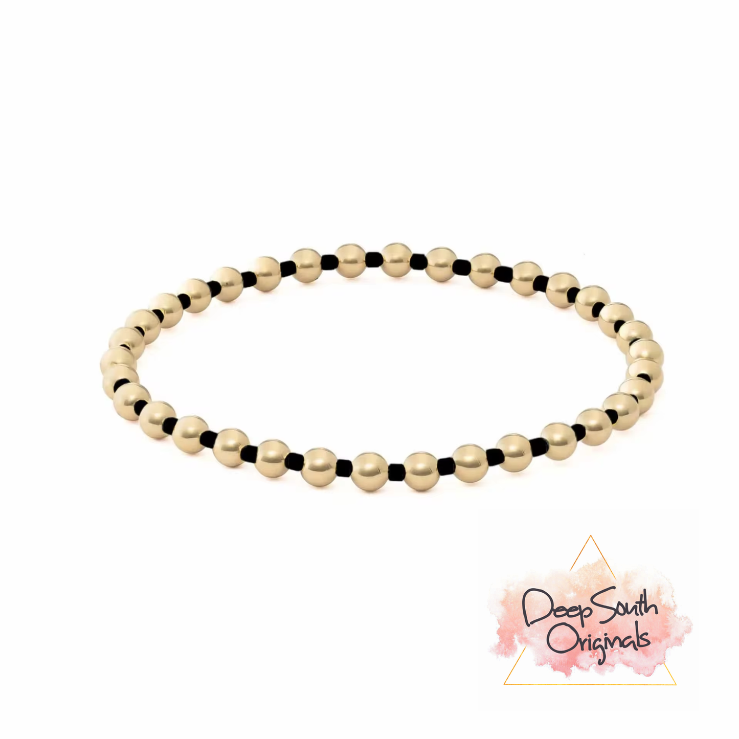 Chloe Bracelet 18k Gold Beaded Stretch - Hidden Seed Plant Shop