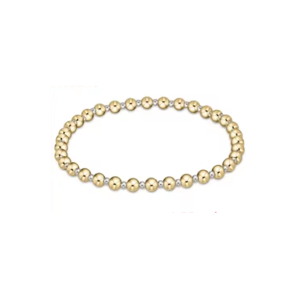 Clara Bracelet ~ Mixed Metal Gold and Silver Beaded Bracelet - Hidden Seed Plant Shop