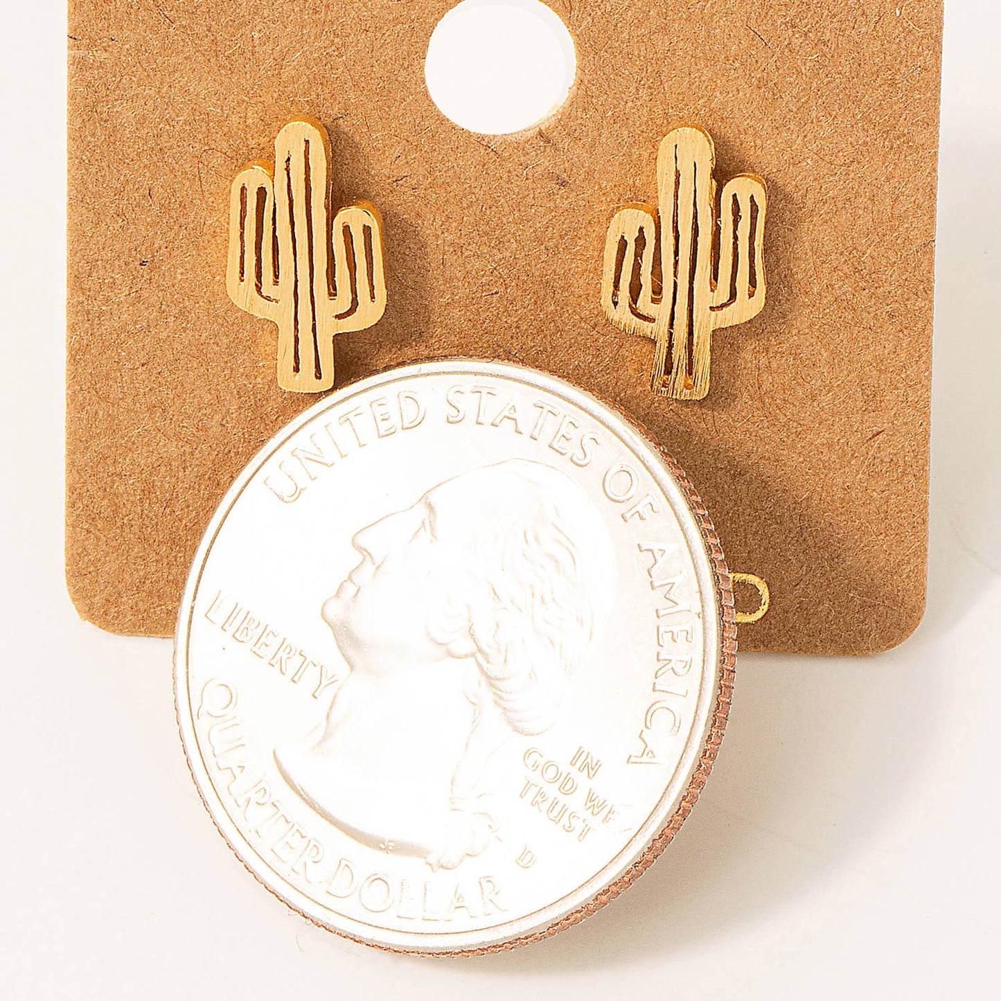 Dainty Desert Cactus Stud Earrings - Hidden Seed Plant Shop