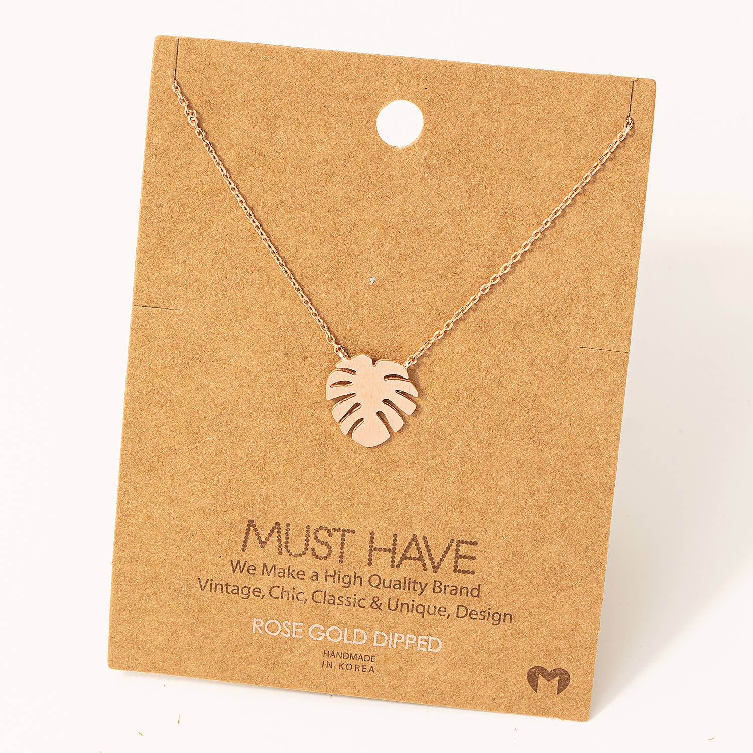Dainty Monstera Leaf Pendant Necklace - Hidden Seed Plant Shop