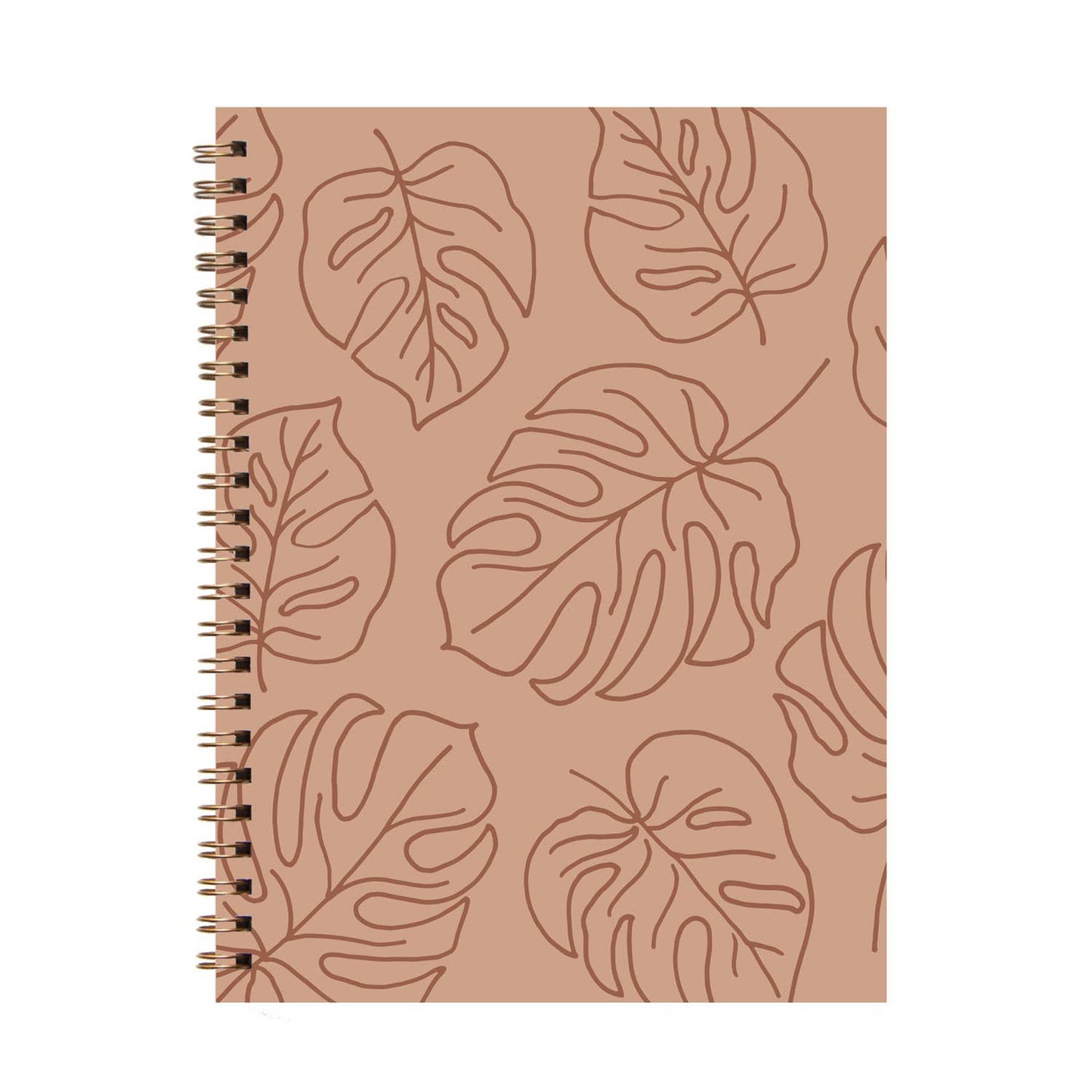 Leafy Spiral Journal Notebook - Peach-available at Hidden Seed Plant Shop