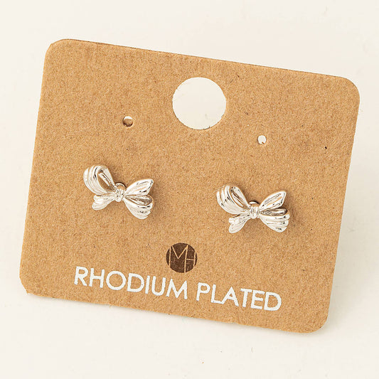 Mini Ribbon Stud Earrings - Hidden Seed Plant Shop