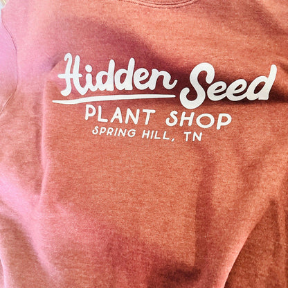 Tee’s + Sweatshirts (Hidden Seed Logo Front)-available at Hidden Seed Plant Shop