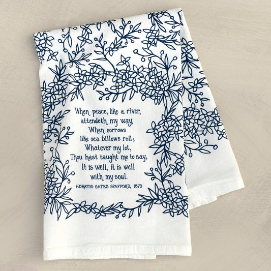 It Is Well With My Soul Hymn Tea Towel