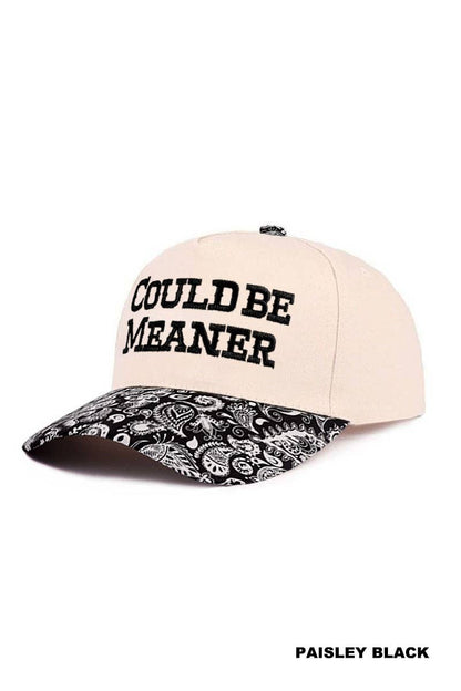 Could Be Meaner Two Tone Cotton Cap