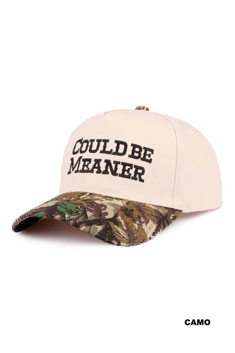 Could Be Meaner Two Tone Cotton Cap