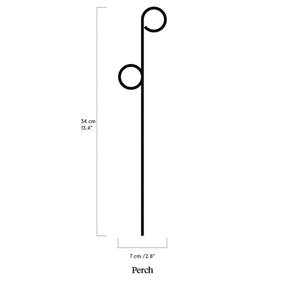 Mini Plant Stake from rust-proof metal - Perch - Gold