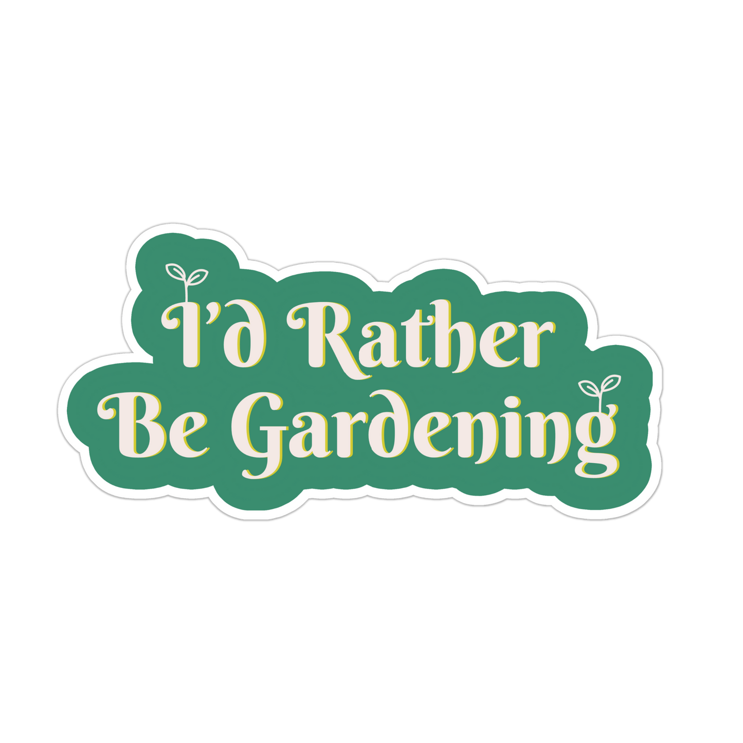 I'd Rather Be Gardening Sticker