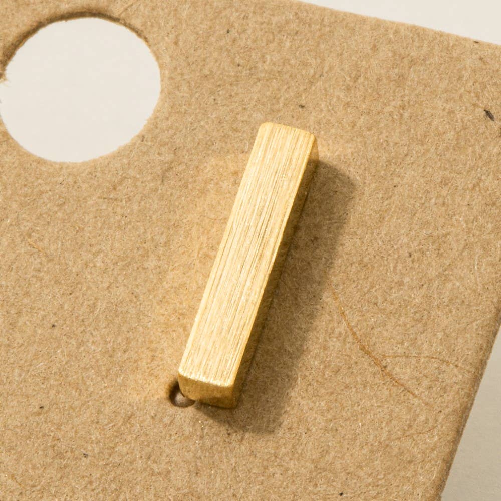 Gold Dipped Dainty Mini Bar Stud Earrings