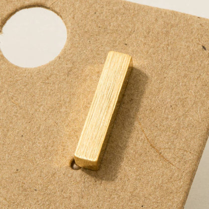 Gold Dipped Dainty Mini Bar Stud Earrings
