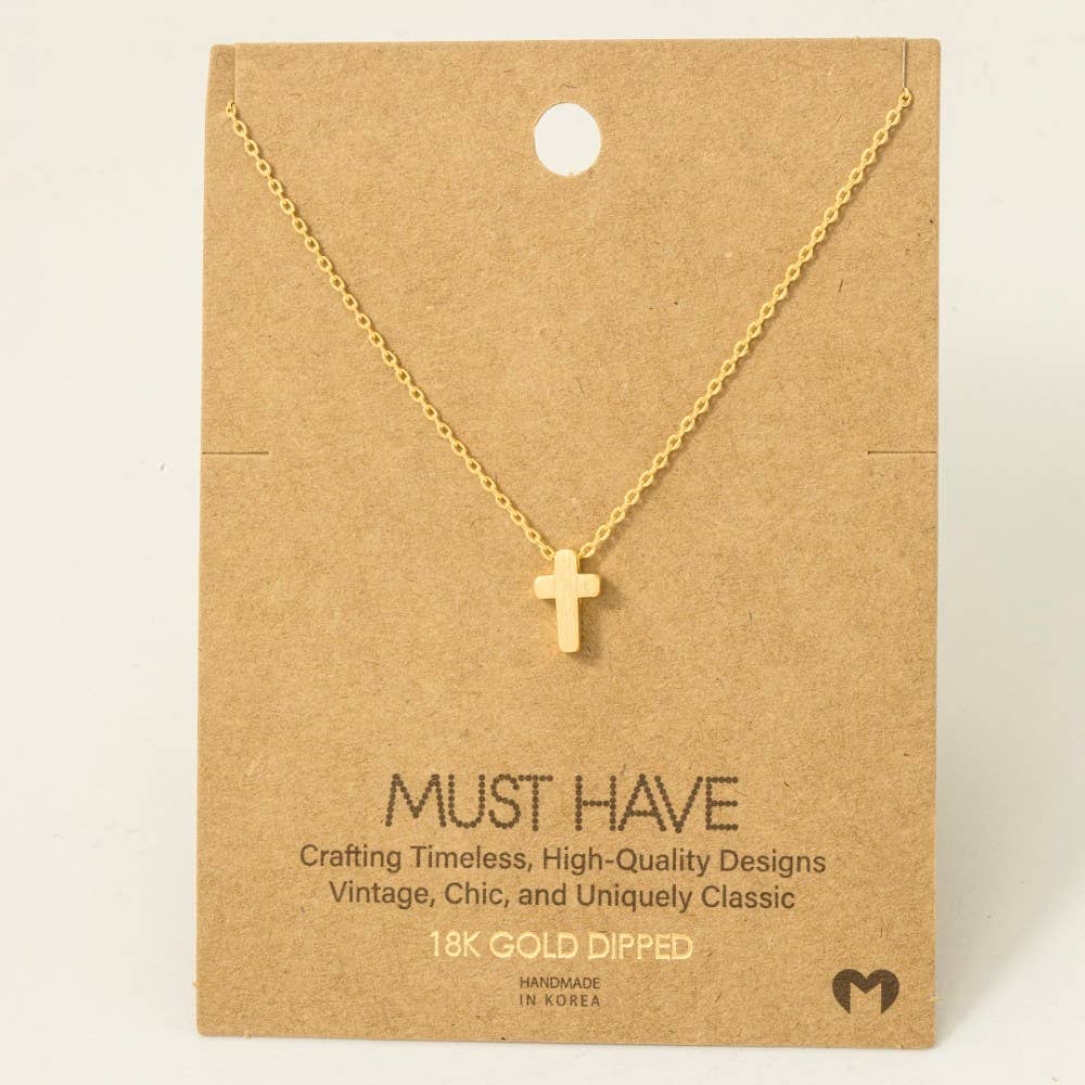 Dainty Mini Cross Pendant Necklace