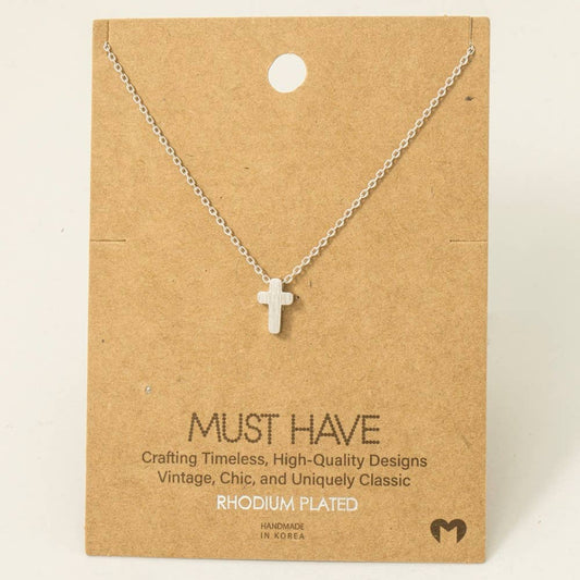 Dainty Mini Cross Pendant Necklace