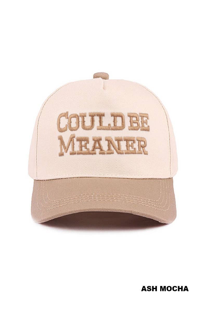 Could Be Meaner Two Tone Cotton Cap