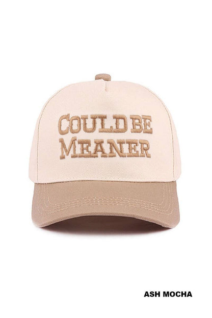Could Be Meaner Two Tone Cotton Cap